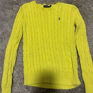 Ralph Lauren Women's Cable Knit Sweater - Bright Yellow